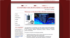 Desktop Screenshot of microfluidics.stanford.edu