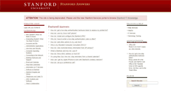Desktop Screenshot of answers.stanford.edu
