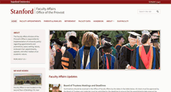 Desktop Screenshot of facultyaffairs.stanford.edu