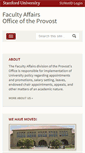 Mobile Screenshot of facultyaffairs.stanford.edu