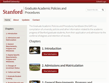Tablet Screenshot of gap.stanford.edu