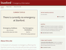 Tablet Screenshot of emergency.stanford.edu