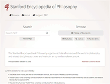 Tablet Screenshot of plato.stanford.edu