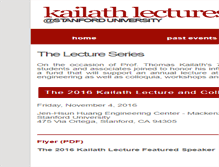 Tablet Screenshot of kailathlecture.stanford.edu