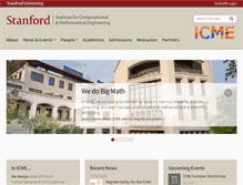 Tablet Screenshot of icme.stanford.edu