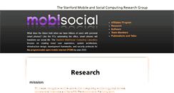 Desktop Screenshot of mobisocial.stanford.edu