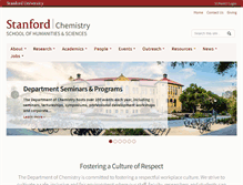 Tablet Screenshot of chemistry.stanford.edu