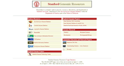 Desktop Screenshot of genome-www.stanford.edu
