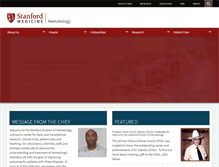 Tablet Screenshot of hematology.stanford.edu