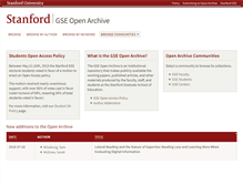 Tablet Screenshot of openarchive.stanford.edu