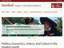 Tablet Screenshot of internationalrelations.stanford.edu