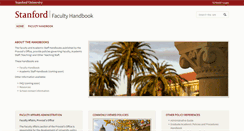 Desktop Screenshot of facultyhandbook.stanford.edu
