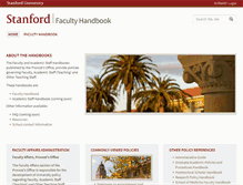 Tablet Screenshot of facultyhandbook.stanford.edu