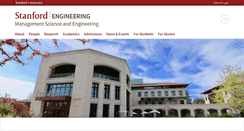 Desktop Screenshot of msande.stanford.edu