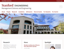 Tablet Screenshot of msande.stanford.edu