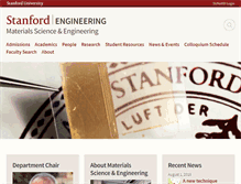 Tablet Screenshot of mse.stanford.edu