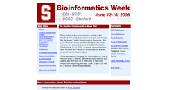 Desktop Screenshot of bioinfoweek.stanford.edu