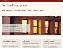 Tablet Screenshot of language.stanford.edu