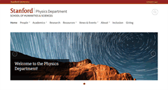 Desktop Screenshot of physics.stanford.edu