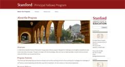 Desktop Screenshot of principalfellows.stanford.edu