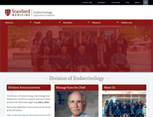 Tablet Screenshot of endocrinology.stanford.edu