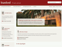 Tablet Screenshot of financialaid.stanford.edu