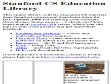 Tablet Screenshot of cslibrary.stanford.edu