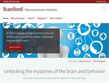 Tablet Screenshot of neuroscience.stanford.edu