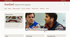 Desktop Screenshot of linguistics.stanford.edu