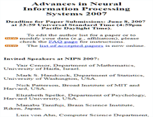 Tablet Screenshot of nips07.stanford.edu