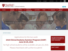 Tablet Screenshot of anatomy.stanford.edu