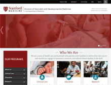 Tablet Screenshot of neonatology.stanford.edu